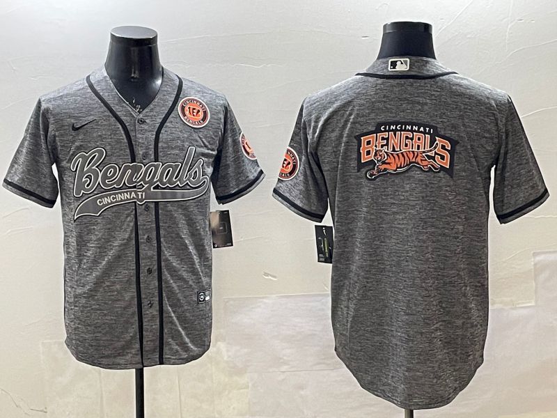 Men Cincinnati Bengals Blank Grey Joint Name 2025 Nike Limited NFL Jersey style 5->cincinnati bengals->NFL Jersey
